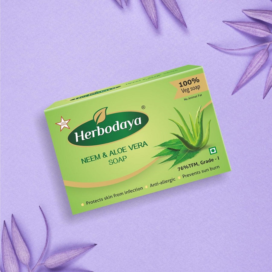 Skm Ayurveda Herbodaya Neem & Aloe Vera Soap