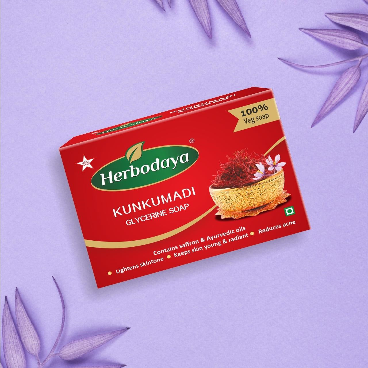 Skm Ayurveda Herbodaya Kunkumadi Glycerine Soap