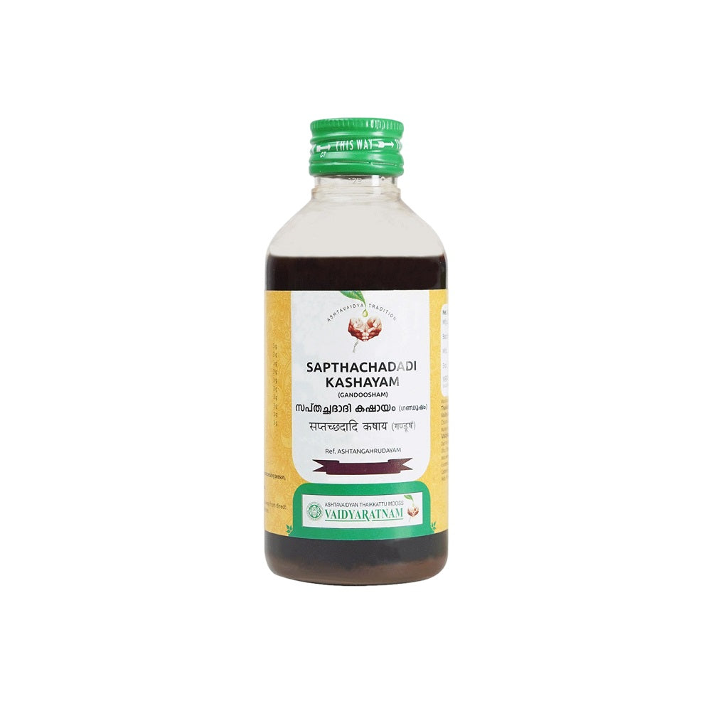 Vaidyaratnam Sapthachadadi Kashayam(Gandoosham) Liquid 200ml