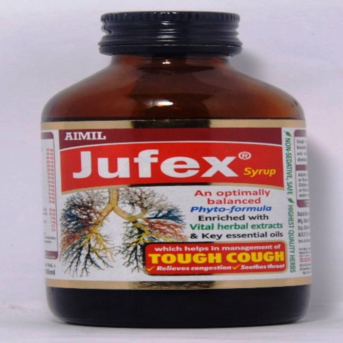 Aimil Ayurvedic Jufex Syrup &amp; Syrup Травяной сироп для здоровья органов дыхания 100 мл