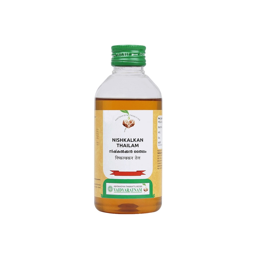 Vaidyaratnam Nishkalkan Thailam Oil 200Ml