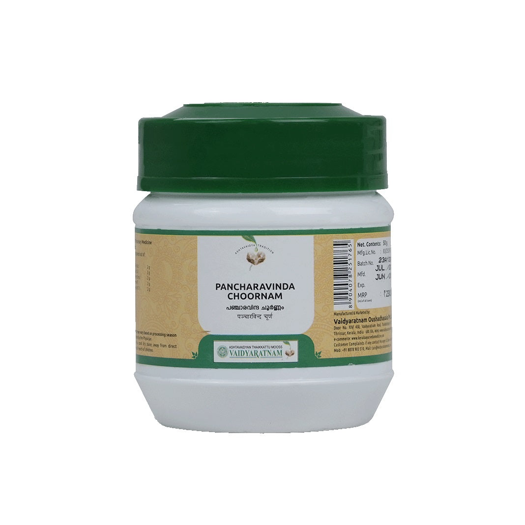 Vaidyaratnam Pancharavinda Choornam Powder 50g