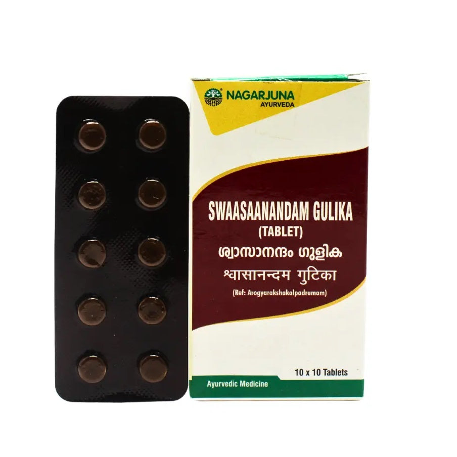 Nagarjuna Ayurvedic Swaasaanandam Gulika 100 Tablets