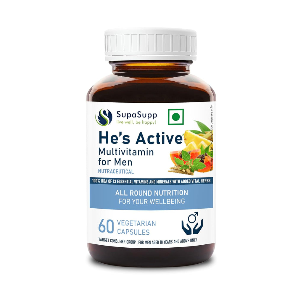 SriSri Tattva Ayurvedic SupaSupp He’s Active Multivitamin 60 Capsule