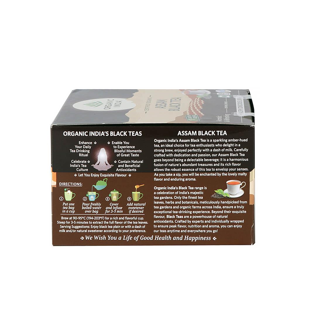 Organic India Assam Black 25 Tea bags,50 Teabags & 100 Teabags