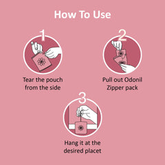 Odonil Zipper Air Freshener Joyful Lavender,Soulful Jasmine & Blissful Citrus 30 g (3 X 10g)