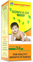 Sheth Brothers Ayurvedisches Somva-34 für Babys, Pulver und Sirup