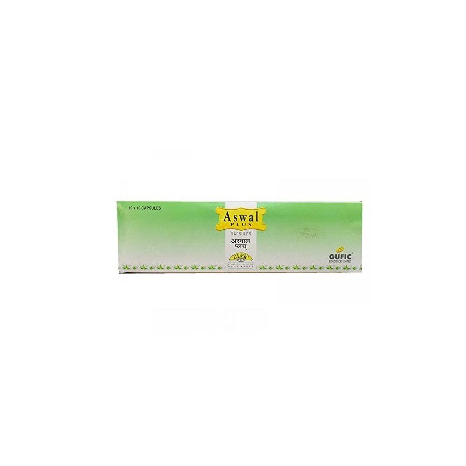 2 X Gufic Herbal Ayurvedic Aswal Plus 10 Capsules