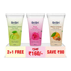 Sri Sri Tattva Cucumber,Rose Face wash & Walnut Orange Face Scrub Free Hydrating Combo