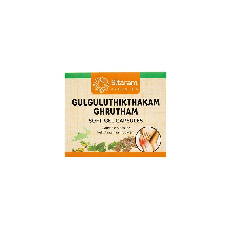 Sitaram Ayurvedic Gulguluthikthakam Ghrutham Soft Gel 100 Capsules