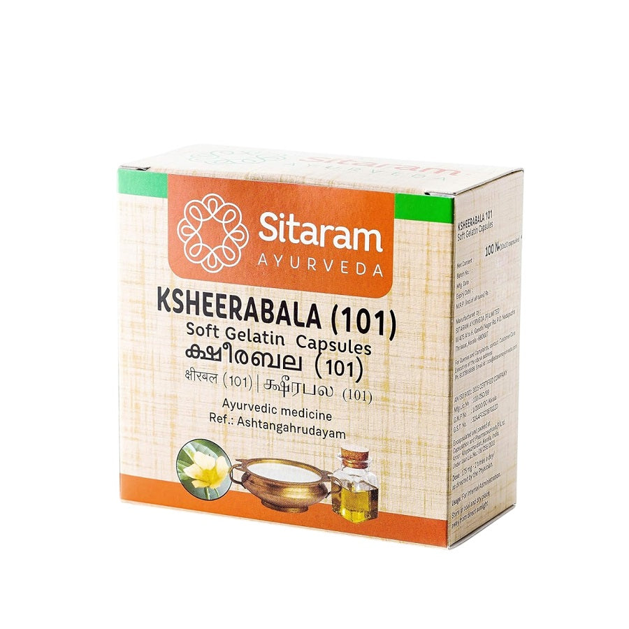 Sitaram Ayurvedic Ksheerabala 101 Soft Gelatin 100 Capsules