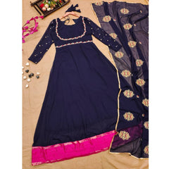 Болливудское индийское пакистанское этническое праздничное платье женское мягкое платье из чистого жоржета