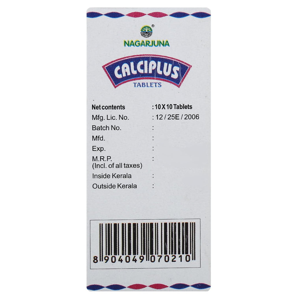 Nagarjuna Ayurvedic Calciplus 100 Tablets