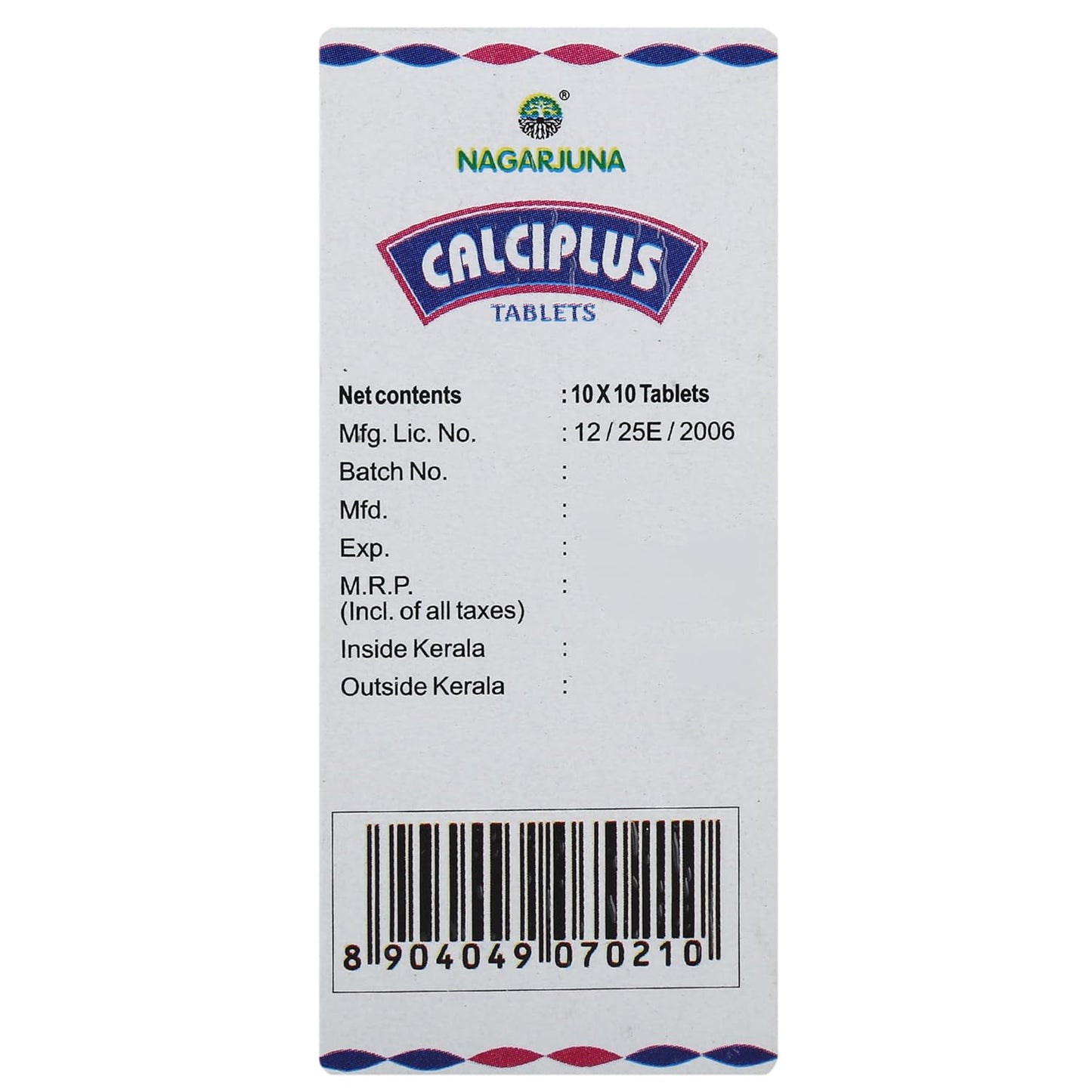 Nagarjuna Ayurvedic Calciplus 100 Tablets