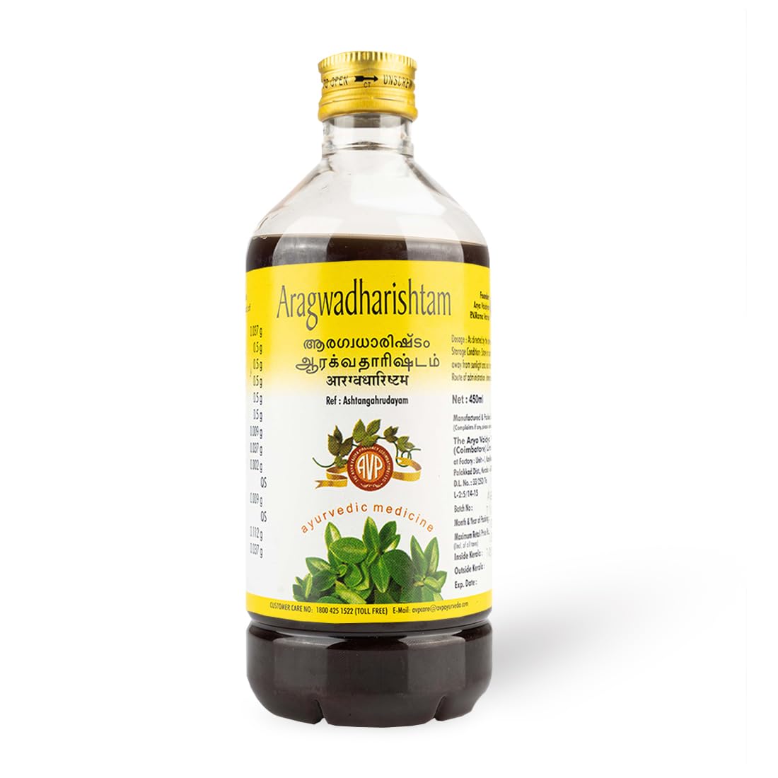 AVP Ayurvedic Aragwadharishtam Liquid 450ml
