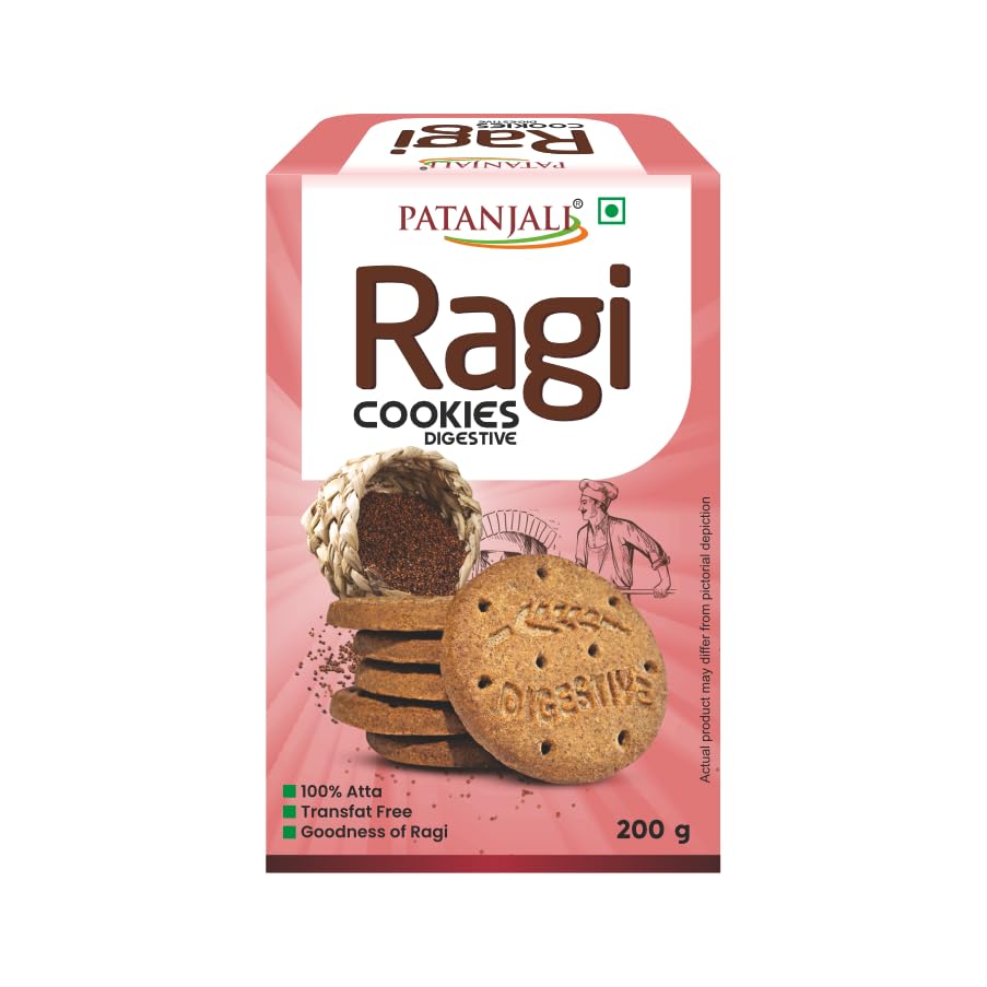 Patanjali Ragi Cookies Digestive Biscuit 200g