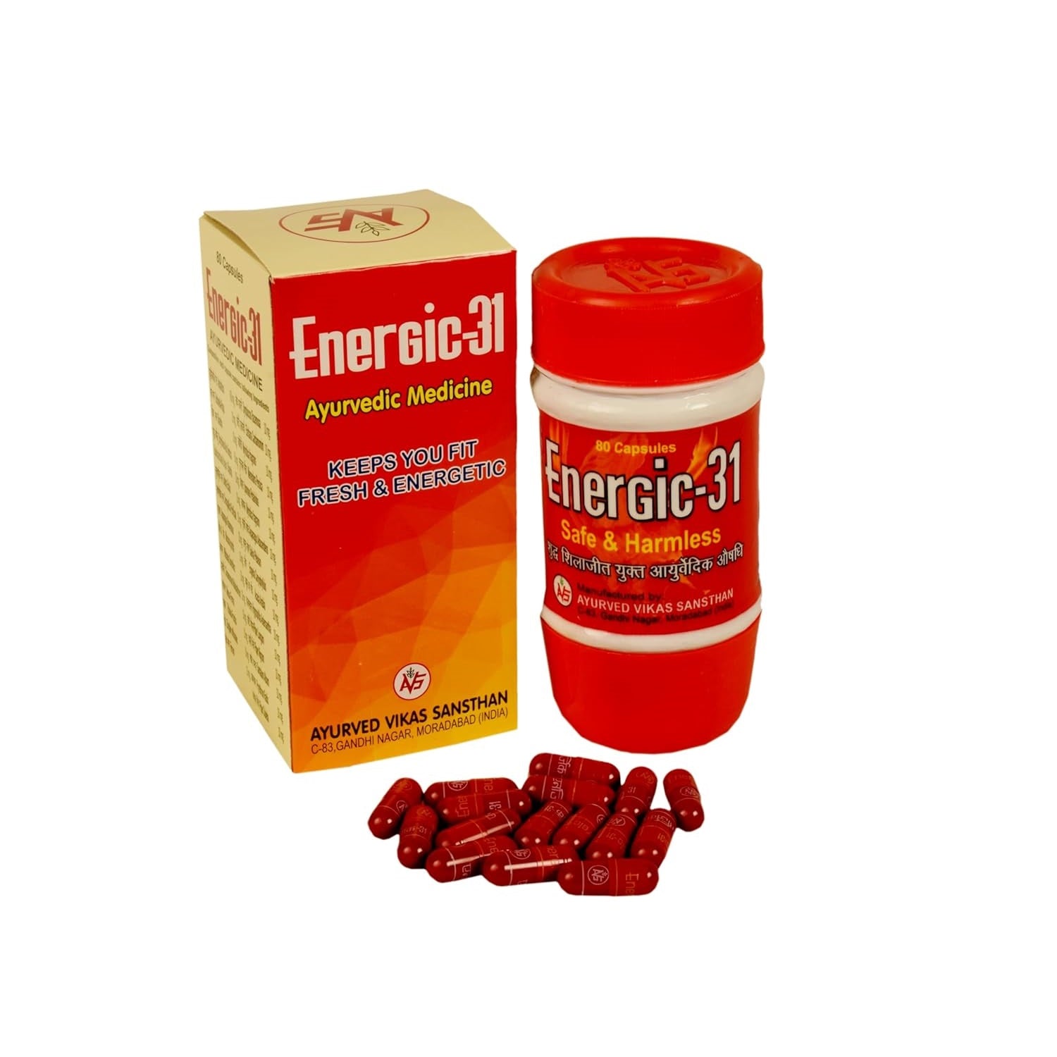 Ayuvi Ayurved Vikas Sansthan Ayurvedic Immunity Boost,Sudh Shilajit Energic 31 Unisex Capsule