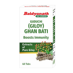 Baidyanath Ayurvedic Guduchi (Giloy) Ghanbati Helps Boost Immunity 60 Tablets