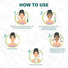 Himalaya Herbal Ayurvedic Personal Care Pure Skin Neem Facial sorgt für reine und gesunde Haut (Gesichtsreinigung, Peeling und Packung) Set