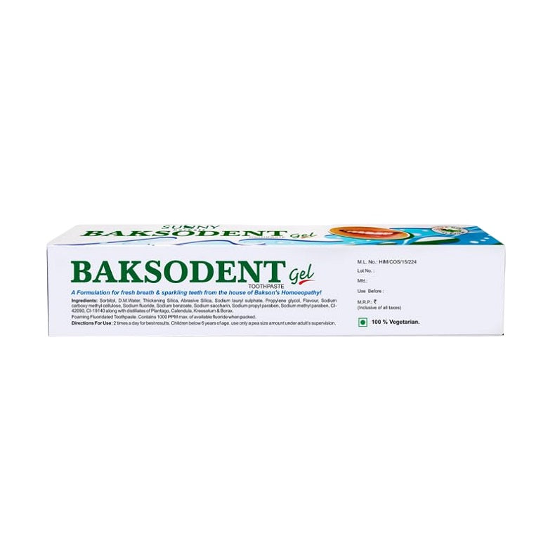 Bakson's Sunny Herbals Baksodent Toothpaste Gel 100GM