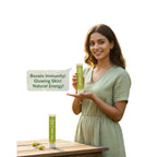 TREEBORN Natural Vitamin C - Amla Extract Effervescent Tablets for Clear, Glowing & Youthful Skin| Helps to Boost Collagen for Healthy Skin, Hair & Nails | Orange Flavour(20 tablets)