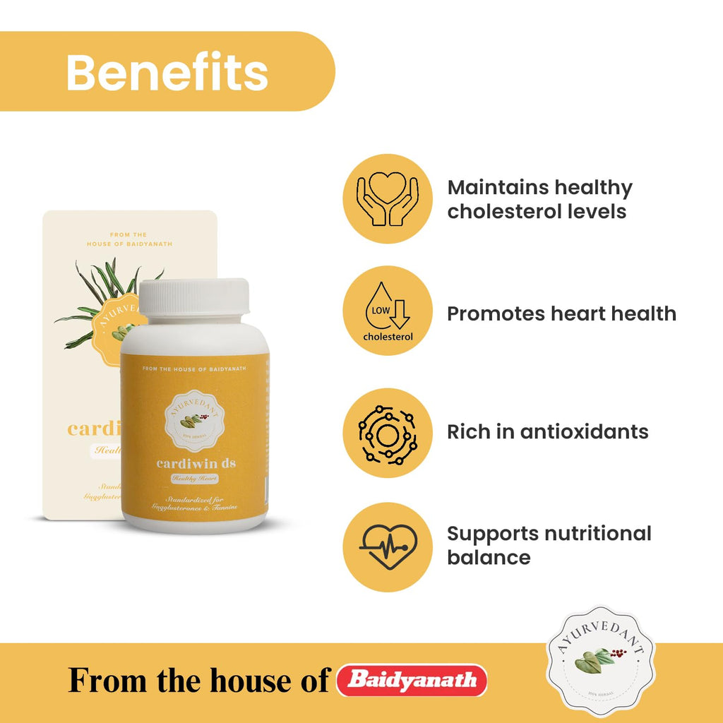 Baidyanath Ayurvedic (Jhansi) Ayurvedant Cardiwin DS 60 Tablets