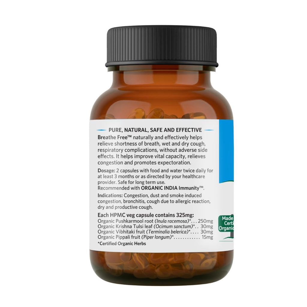 Organic India Ayurvedic Breath Free Capsule
