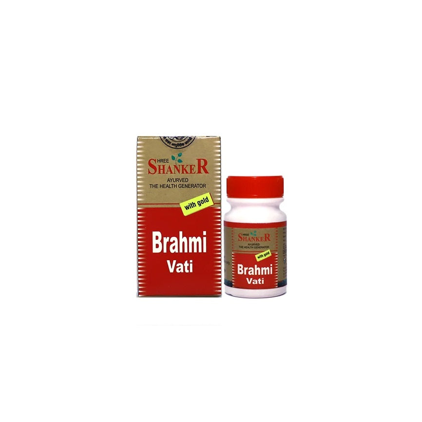 Shree Shanker Ayurvedic Brahmi Vati Gold (Brahmi Vati Suvarnayukta) Tablets