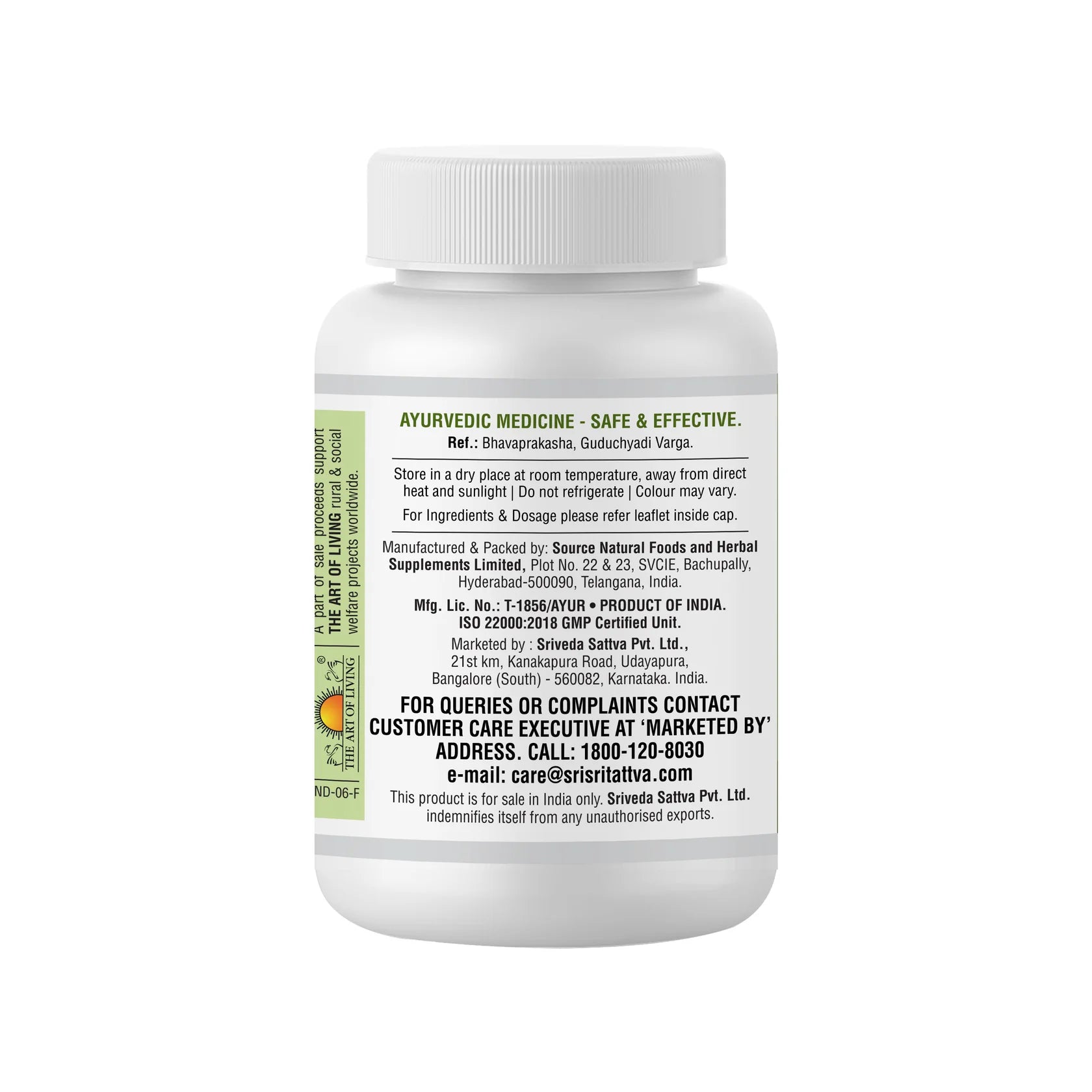 Sri Sri Tattva Ayurvedic Shatavari 500mg Tablet