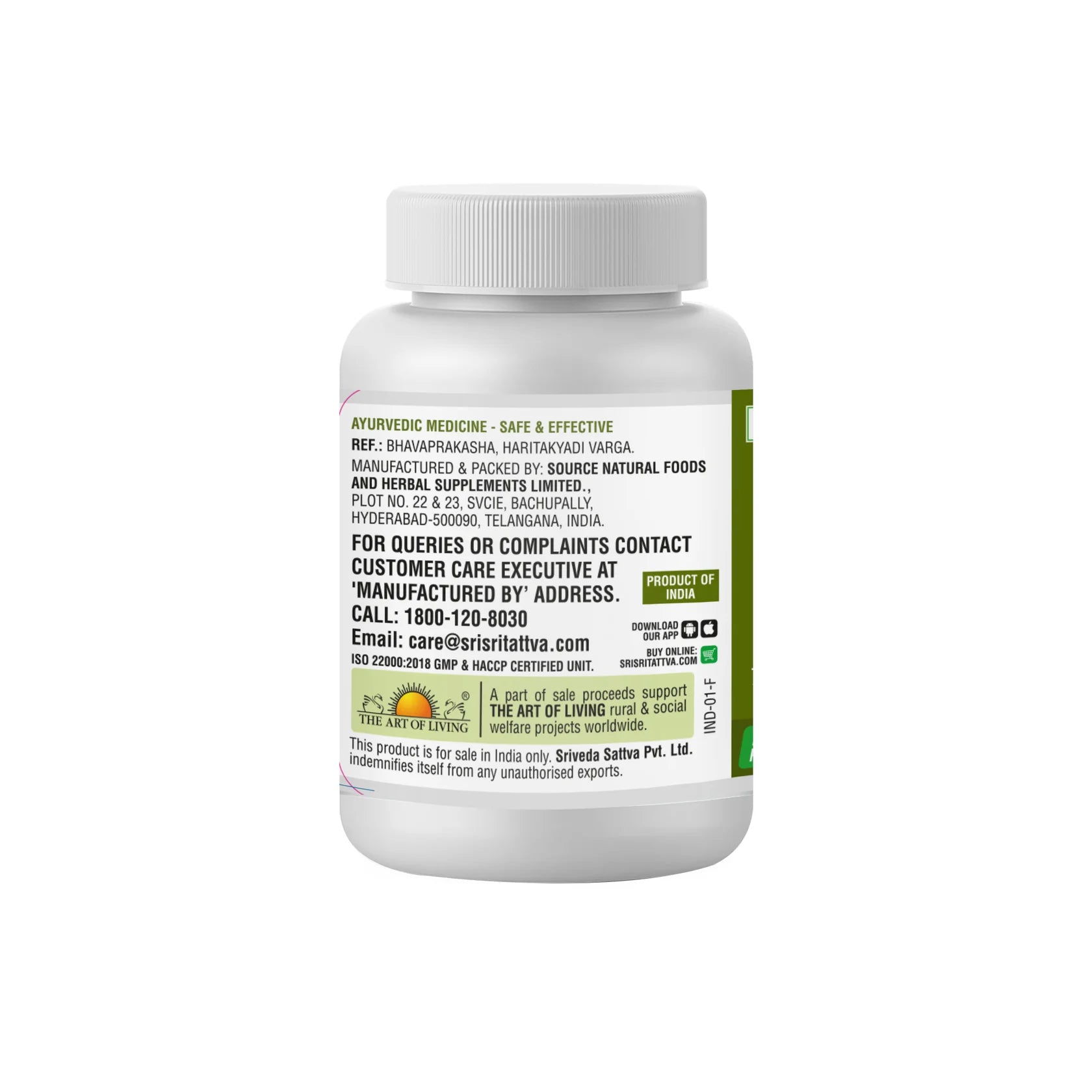 Sri Sri Tattva Ayurvedic Kalamegh 500mg Tablet