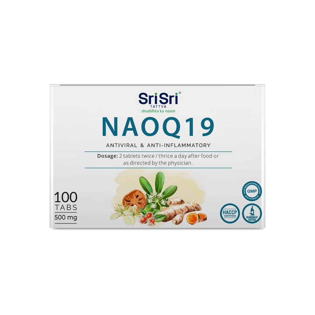 Sri Sri Tattva NAOQ19 Ayurvedic Tablets 500mg | Classical Ayurvedic Formulation