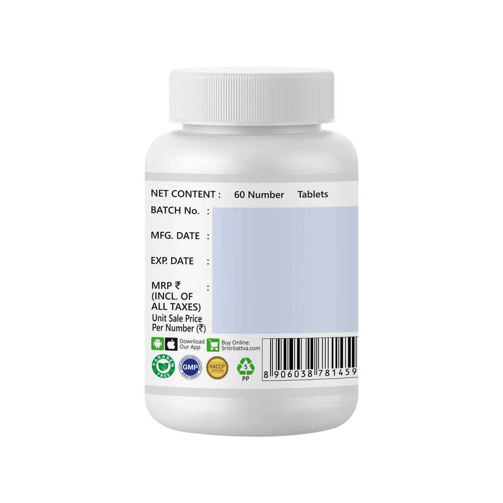 Sri Sri Tattva Ayurvedic Oorja 500mg Energizer Tablets