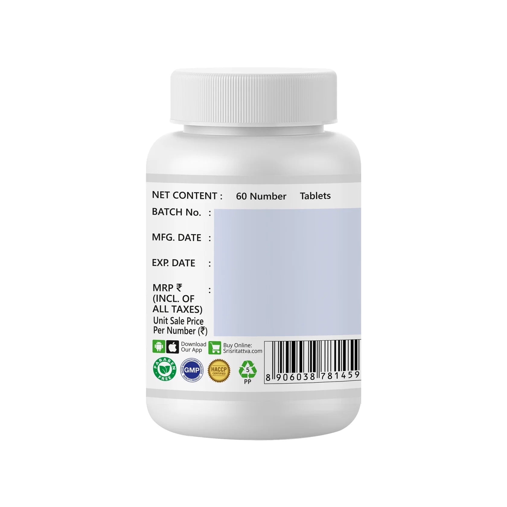 Sri Sri Tattva Ayurvedic Oorja 500mg Energizer Tablets