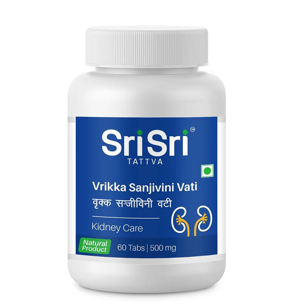 Sri Sri Tattva Ayurvedic Vrikka Sanjivini Vati, 500mg 60 Tablets