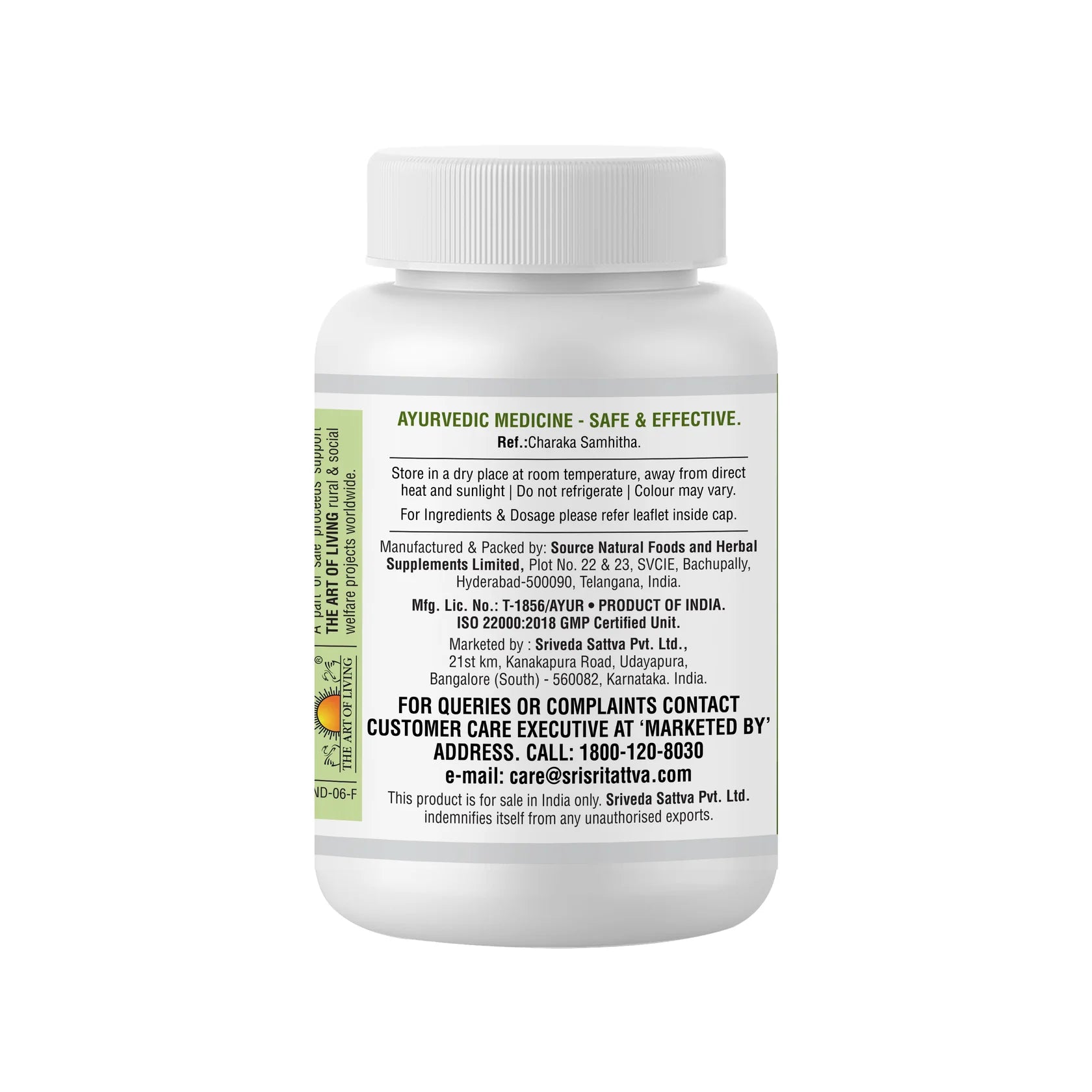 Sri Sri Tattva Neem 300mg Tablets | Classical Ayurvedic Skin & Immunity Wellness Supplement