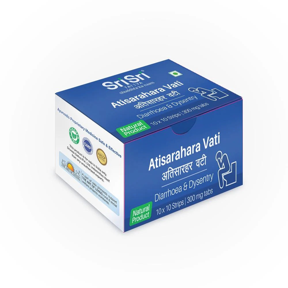 Sri Sri Tattva Ayurvedic Atisarahara Vati 300mg 100 Tablets