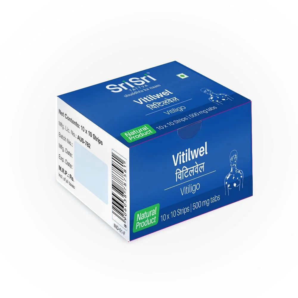 Sri Sri Tattva Ayurvedic Vitilwel Vitiligo 500mg 100 Tablets