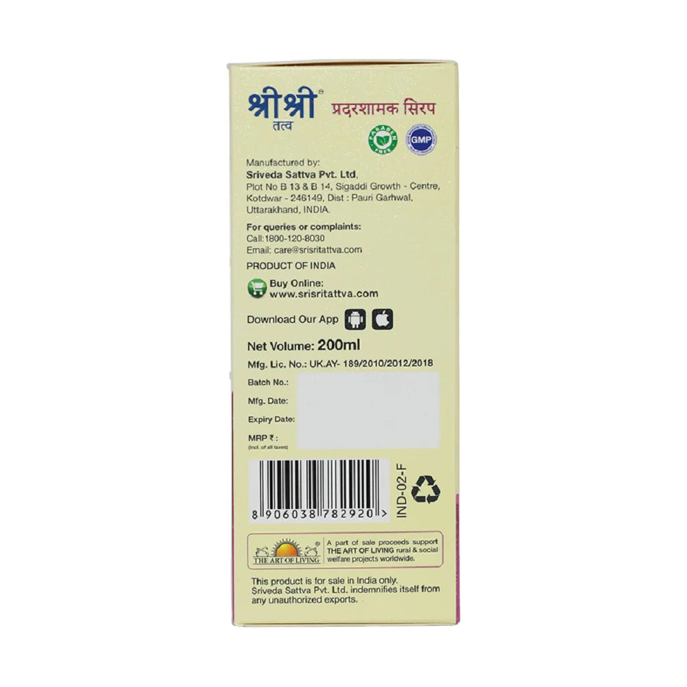 Sri Sri Tattva Ayurvedic Pradarashamaka Syrup