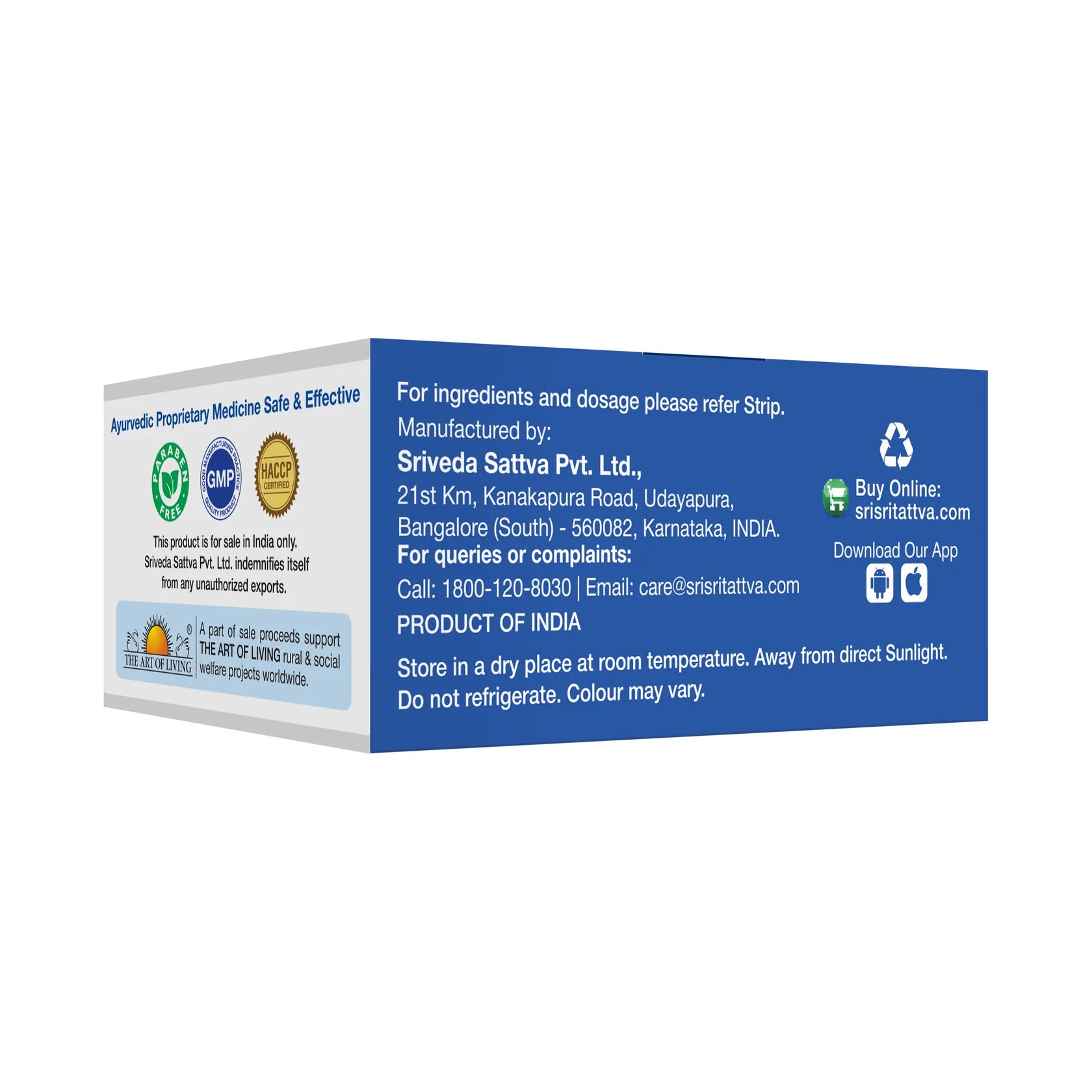 Sri Sri Tattva Ayurvedic Pratishyayahara Vati 500mg Tablets