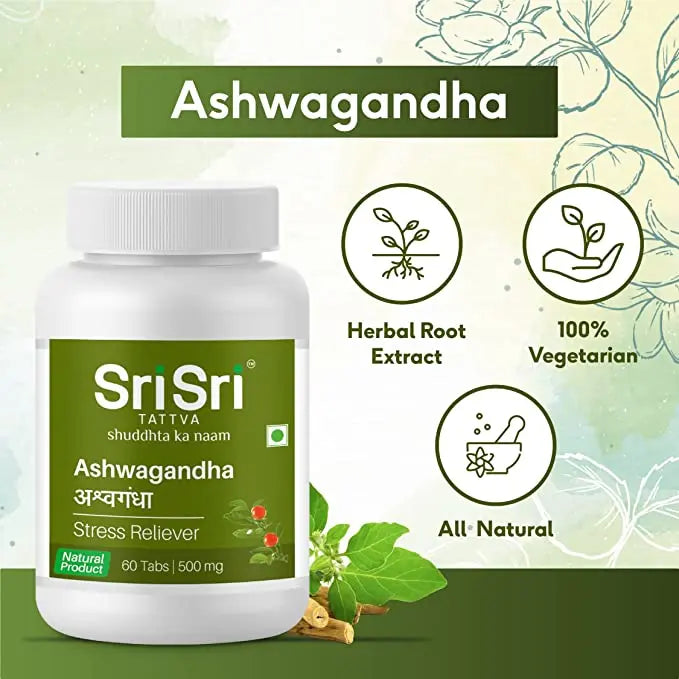 Sri Sri Tattva Ayurvedic Ashwagandha 500mg 60 Tablets