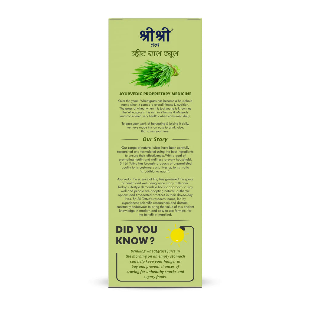 Sri Sri Tattva Ayurvedic Wheat Grass Juice 1 Litre