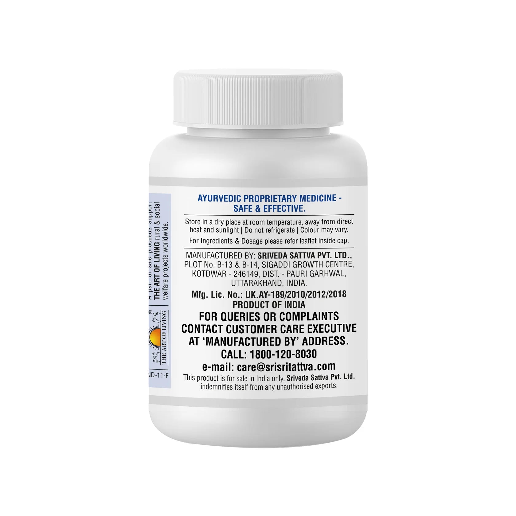 Sri Sri Tattva Ayurvedic Narayana Kalpa 500mg Tablets