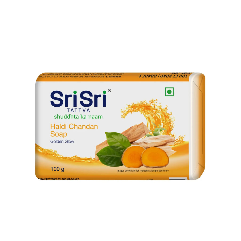 Sri Sri Tattva Haldi Chandan Soap (3+1 Combo Pack) 100gm