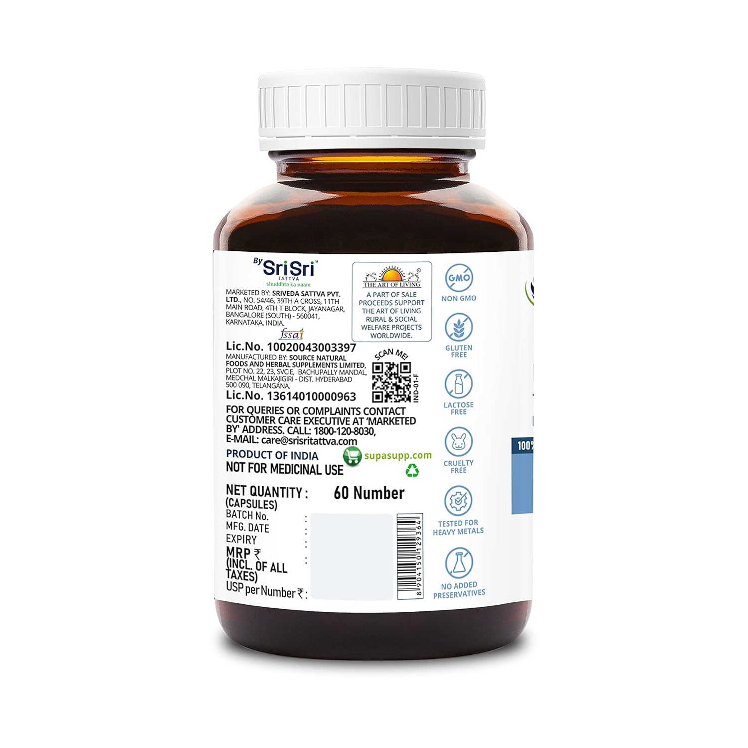 SriSri Tattva Ayurvedic SupaSupp He’s Active Multivitamin 60 Capsule