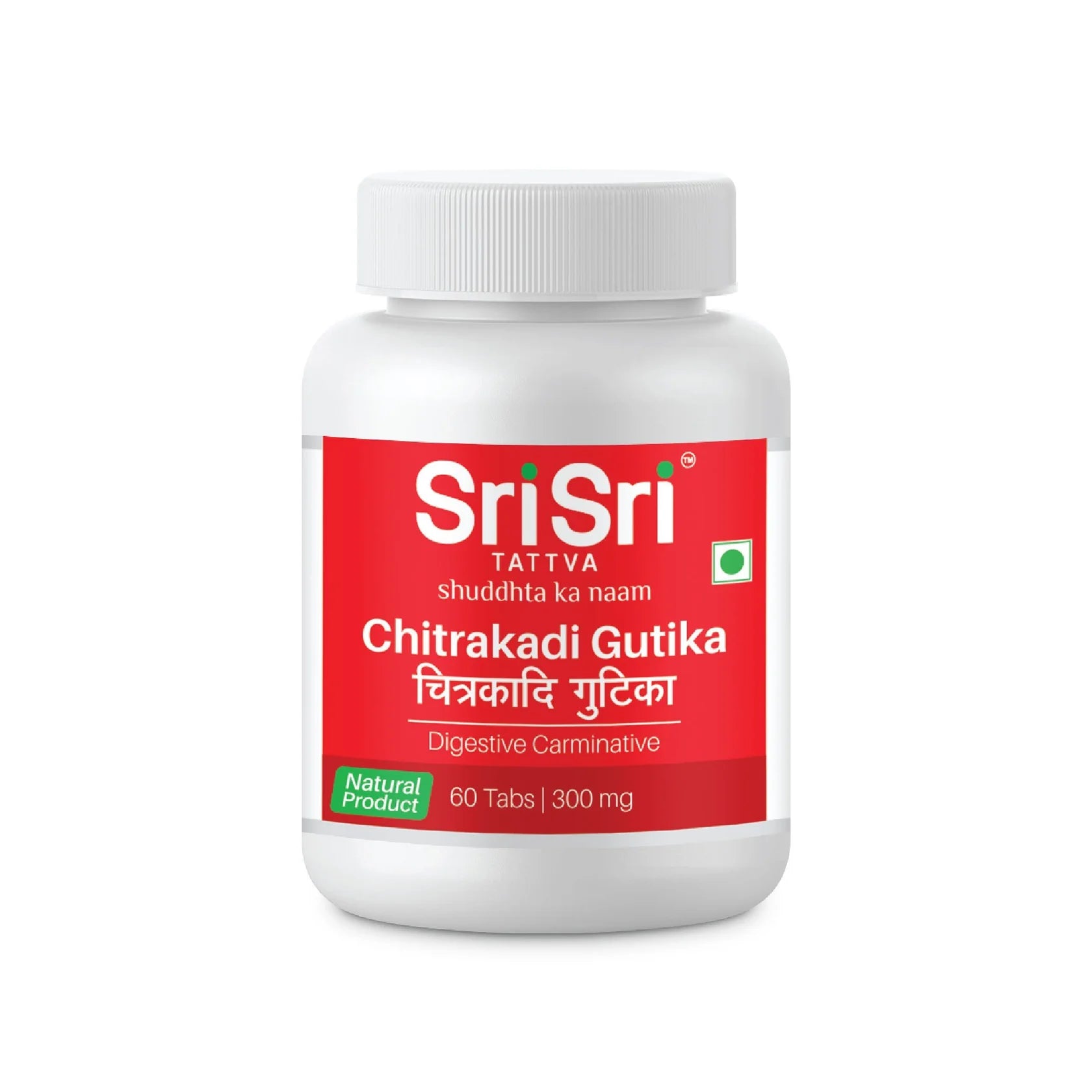 Sri Sri Tattva Ayurvedic Chitrakadi Gutika 300mg 60 Tablets