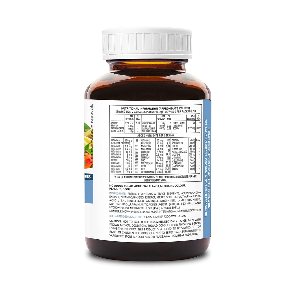 SriSri Tattva Ayurvedic SupaSupp He’s Active Multivitamin 60 Capsule