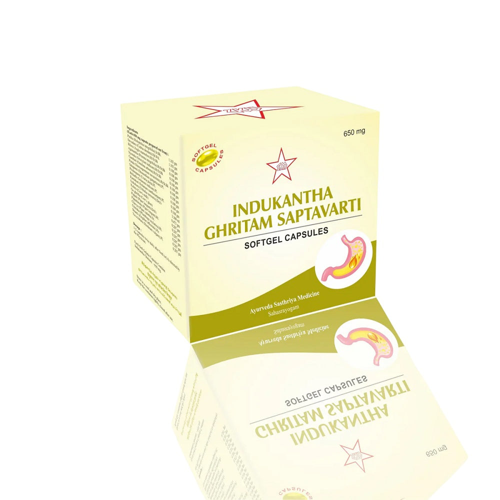 Skm Ayurveda Indukantha Ghritam Saptavarti Softgel 650mg 100 Capsule