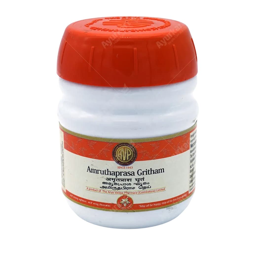 Arya Vaidya Pharmacy Amruthaprasa Ghritam Ayurvedic Ghee – 150g
