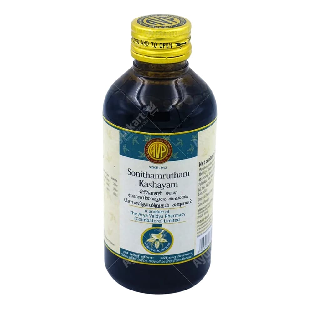 Arya Vaidya Pharmacy Sonithamrutham Kashayam Ayurvedic Liquid – 200ml
