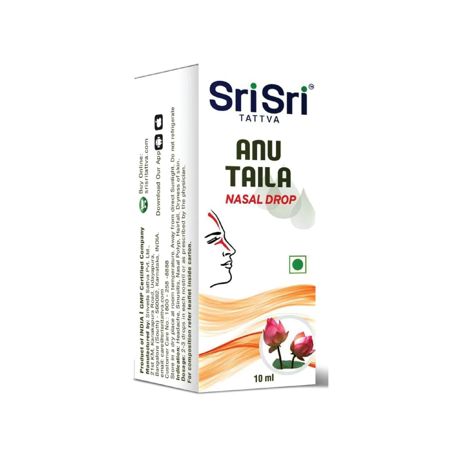 Sri Sri Tattva Ayurvedic Anu Taila Nasal Drops 10ml
